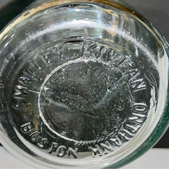 c1920s Reed's Patties Candy Company Chicago Clear Glass Jar Embossed Lettering - Picture 7 of 8